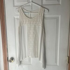 Maurices Ivory Sleeveless Lace Blouse